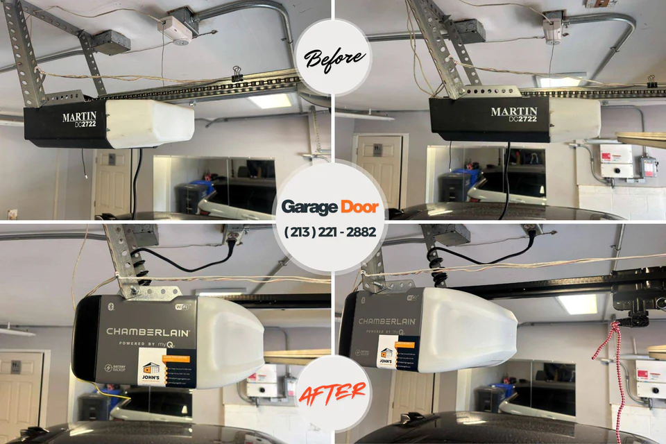Before and after: garage door repair Carbondale, CO